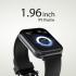 HiFuture Zone2 Bluetooth Calling Smart Watch, 1.96-inch AMOLED IPS Display, IP68 Waterproof, Health Monitoring & 100+ Sports Modes, up to 7 Days Battery Life - Black